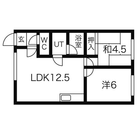 篠路駅 徒歩5分 2階の物件間取画像